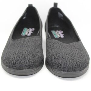 Skechers Stretch Fit‎ Black Knit Slip On Flats Air Cooled Memory Foam Womens 10